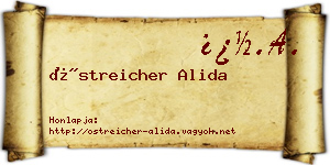Östreicher Alida névjegykártya